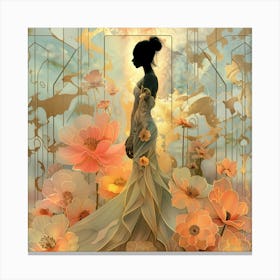 Lady In A Dress Canvas Print