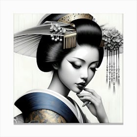 Creativel Geisha Illustration 118 Canvas Print