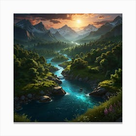 Landscape Painting 49 Canvas Print