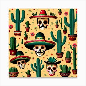 Mexican Skulls Canvas Print