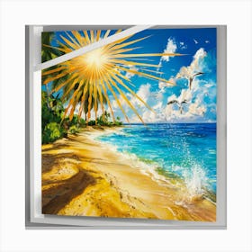 Sunrise On The Beach Canvas Print