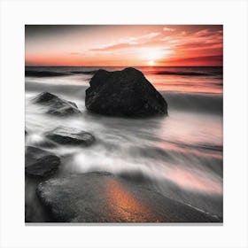 Sunset At The Beach 503 Canvas Print