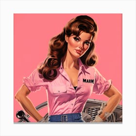 Pin Up Girl 8 Canvas Print