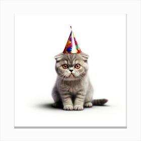 Birthday Cat 8 Canvas Print