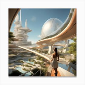 Futuristic City 245 Canvas Print