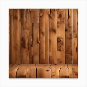 Wooden Wall Canvas Print