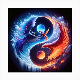 Yin Yang Phoenix 1 Canvas Print