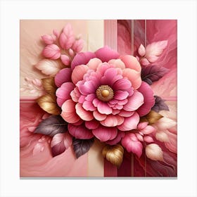 Pink Flower Painting 2 Canvas Print