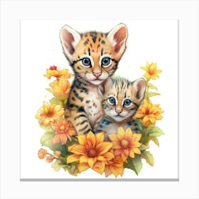 Cheetah Kittens Canvas Print