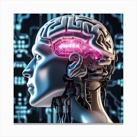 Cyborg Brain 7 Canvas Print