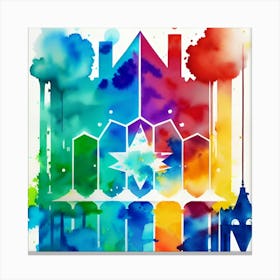 Rainbow Castle Canvas Print