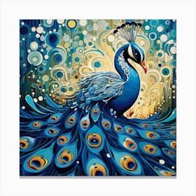 Peacock Painting Canvas Print