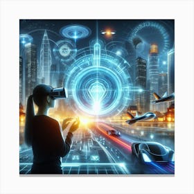 Futuristic City 137 Canvas Print