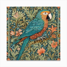 willam morris parrot Canvas Print
