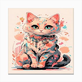 Cat Painting Canvas Print