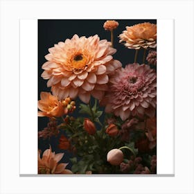 Dahlias 2 Canvas Print