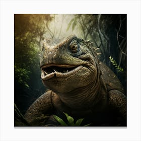 Lizard In The Jungle Canvas Print