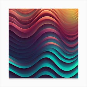 Abstract Wave Pattern 3 Canvas Print