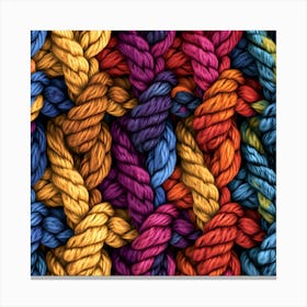 Seamless Knitting Pattern Canvas Print