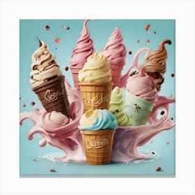 Ice Cream Cones 25 Canvas Print