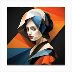 Geometric Dutch Woman 01 Canvas Print