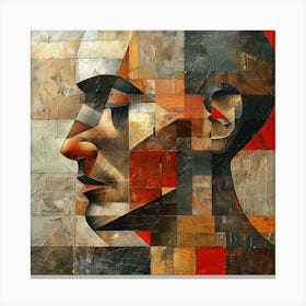 Abstract Portrait Of A Man 3 Canvas Print