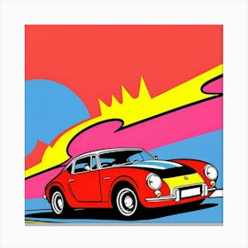 Urban Retro Auto Drive Poster Canvas Print