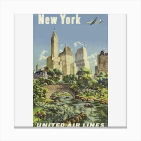 New York United Air Lines 1 Canvas Print