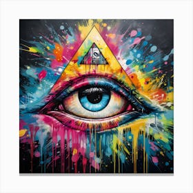 Illuminati All Seeing Eye Canvas Print