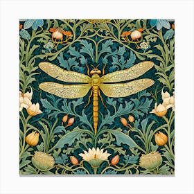 William Morris Dragonfly Canvas Print