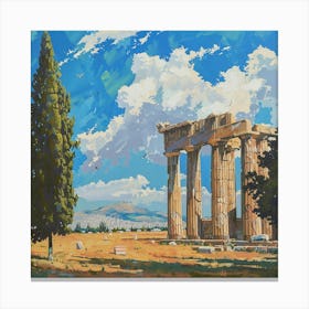 A Temple Of Olympian Zeus In Athens Oil Painting 1720009473 3 Canvas Print