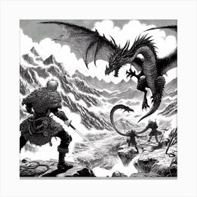 King Of Dragons Canvas Print