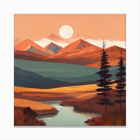 Landscape Painting 140 Canvas Print