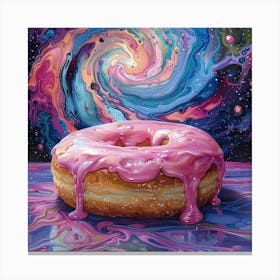 Donut In Space Canvas Print