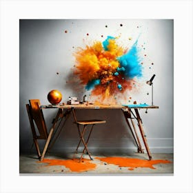 ((( Capture Dynamic Splashes Of Art In A Flying Fa (3) Canvas Print