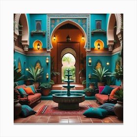 Moroccan Courtyard Canvas Print