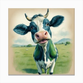 Cow With Horns 10 Canvas Print