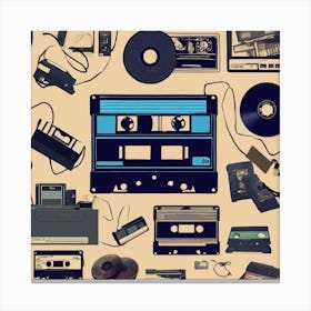 Cassettes And Tapes Canvas Print