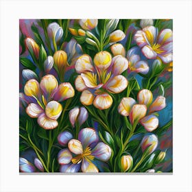 Alstroemeria Flowers 34 Canvas Print