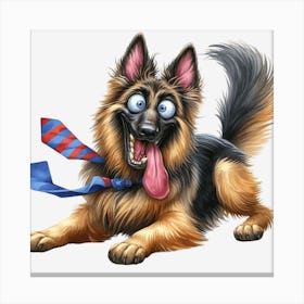 Funny German Shepherd Dog Canvas Print