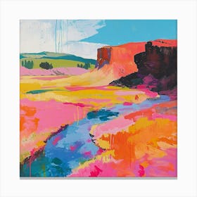 Colourful Abstract Yellowstone National Park 8 Canvas Print