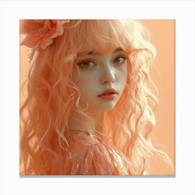 Pink Haired Girl 2 Canvas Print