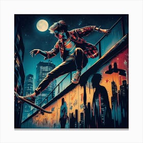 Skateboarder Canvas Print