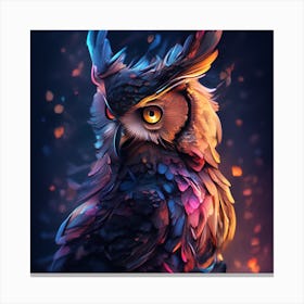Colorful Owl 1 Canvas Print
