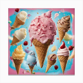 Ice Cream Cones 27 Canvas Print
