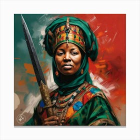 Queen Amina of Zaria , A woman warrior in the accident norther Nigeria Canvas Print