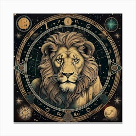 Zodiac Lion Canvas Print