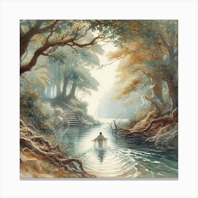 Jesus In The Water 1 Canvas Print