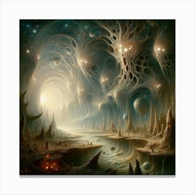 Aliens In Space Canvas Print