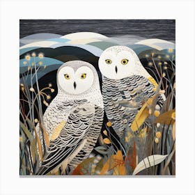 Bird In Nature Snowy Owl 4 Canvas Print